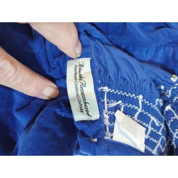 Amanda Remembered 9M Blue Corduroy Smocked Nativity Bishop Dress Christmas Baby - Picture 6 of 6